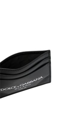 Portacarte in pelle con stampa logo Dolce & Gabbana | BP0330AN244HNII7